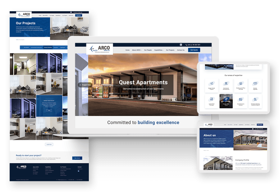Bamiluthunga created the website for construction company ARCO to present their services